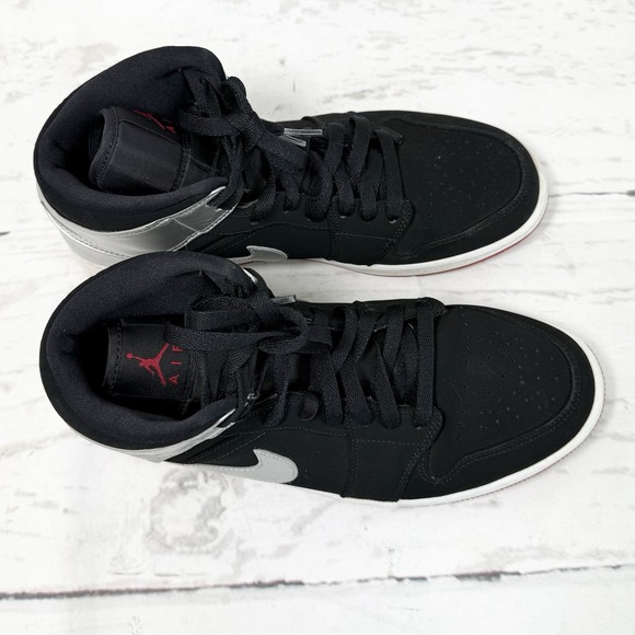 Nike Air Jordan 1 Mid Johnny Kilroy Mens Size 9.5 Black Athletic Shoes Sneakers